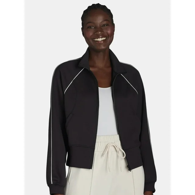 Avia Women's Scuba Knit Track Jacket, Sizes XS-XXXL | Walmart (US)