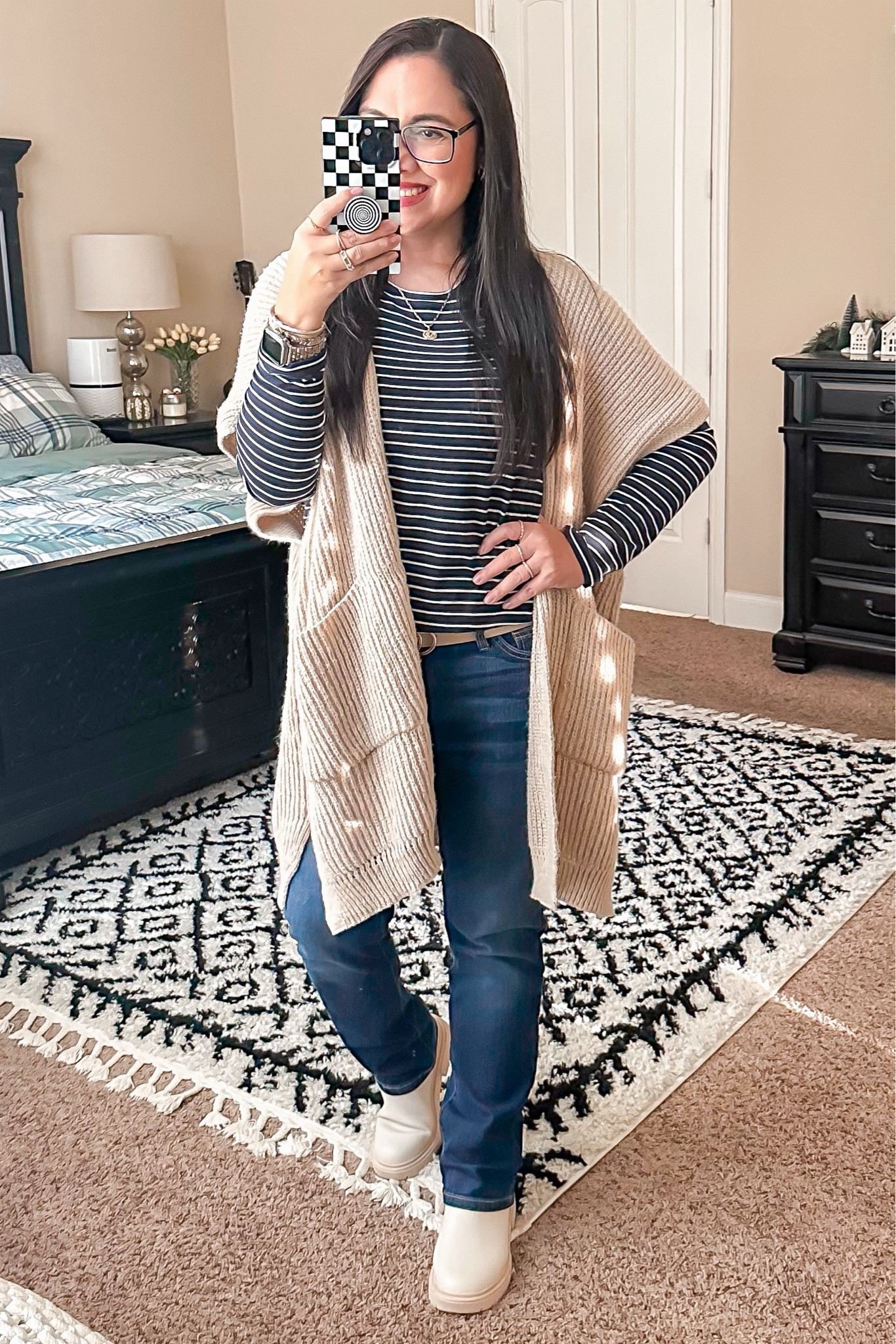 fall outfit | winter outfit | crewneck tee | long sleeve tee | sweater cape | straight leg jeans | Chelsea boots | casual outfit | classic outfit | classic style

#LTKsalealert #LTKfindsunder50 #LTKSeasonal