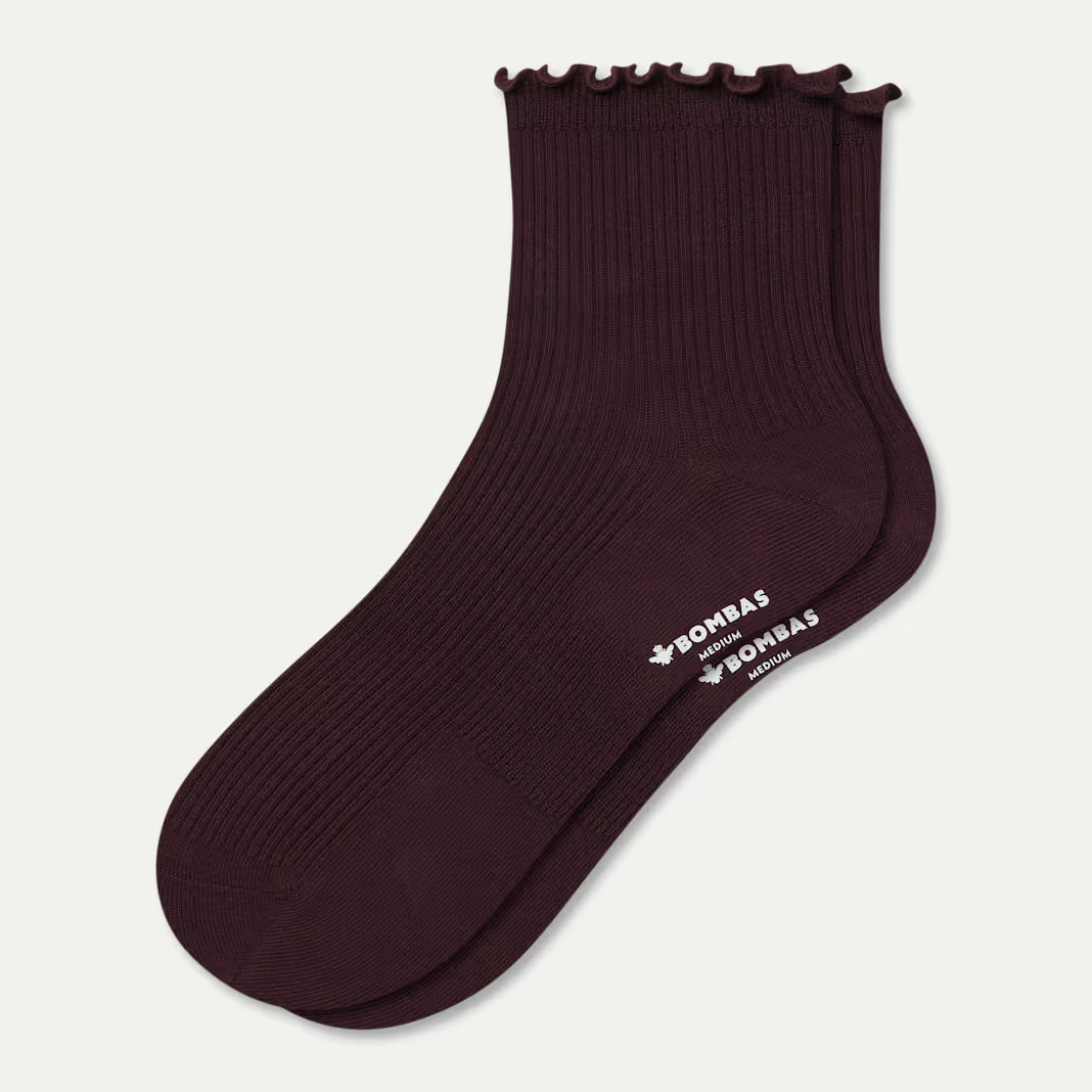 Women's Ruffle Rib Quarter Socks | Bombas