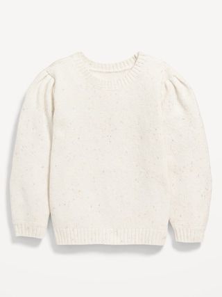 Cozy Puff-Sleeve Sweater for Toddler Girls | Old Navy (US)