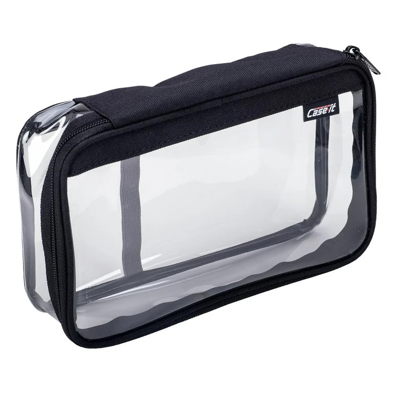 Case-it The Clear XL Pouch, Large capacity clear pencil case, clear zipper pencil pouch, transpar... | Walmart (US)