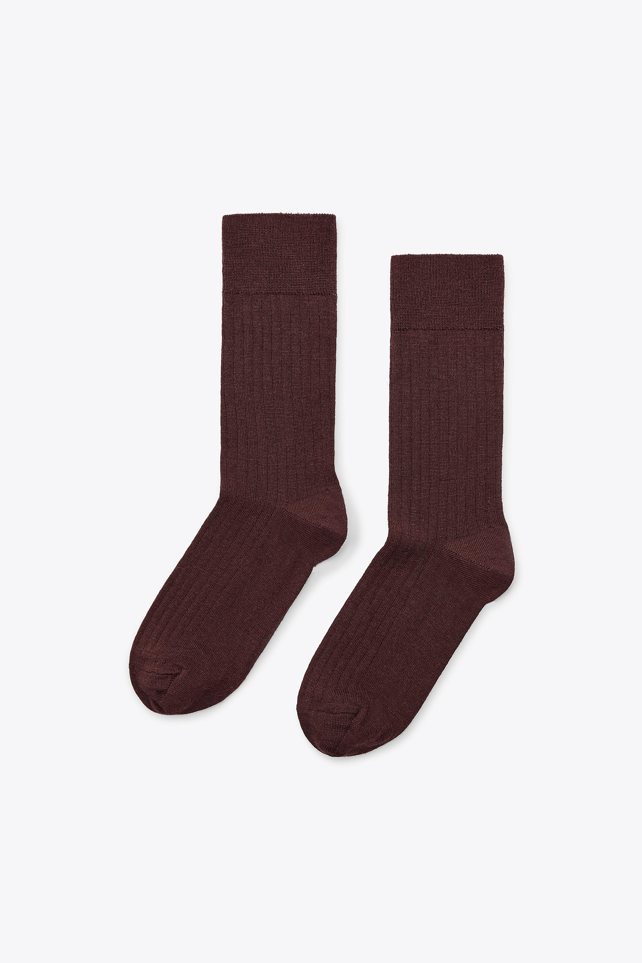 WOOL BLEND RIB SOCKS | Zara Canada