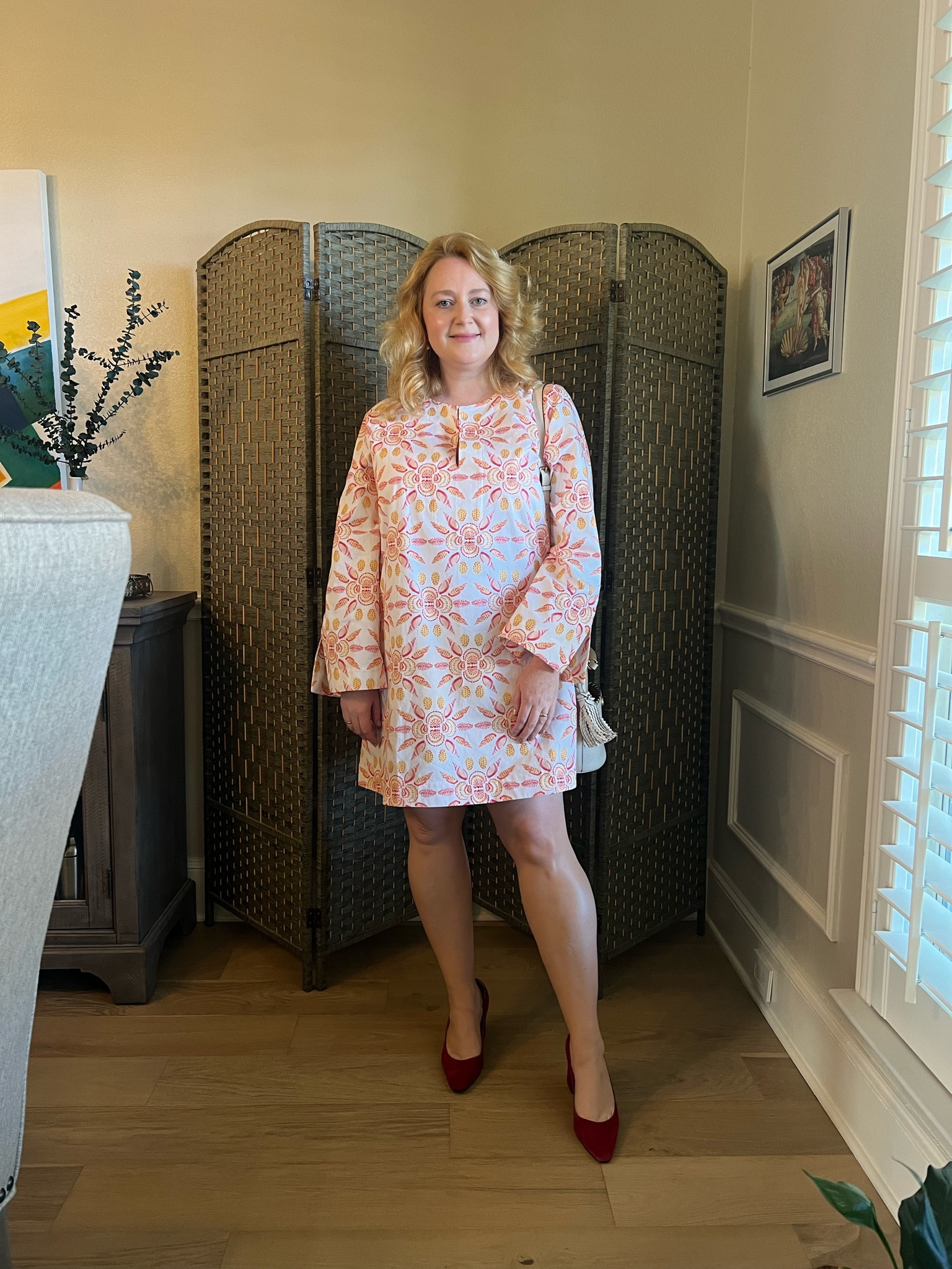 Hill House Home tunic & red Marc Fisher pumps

#LTKSeasonal #LTKstyletip