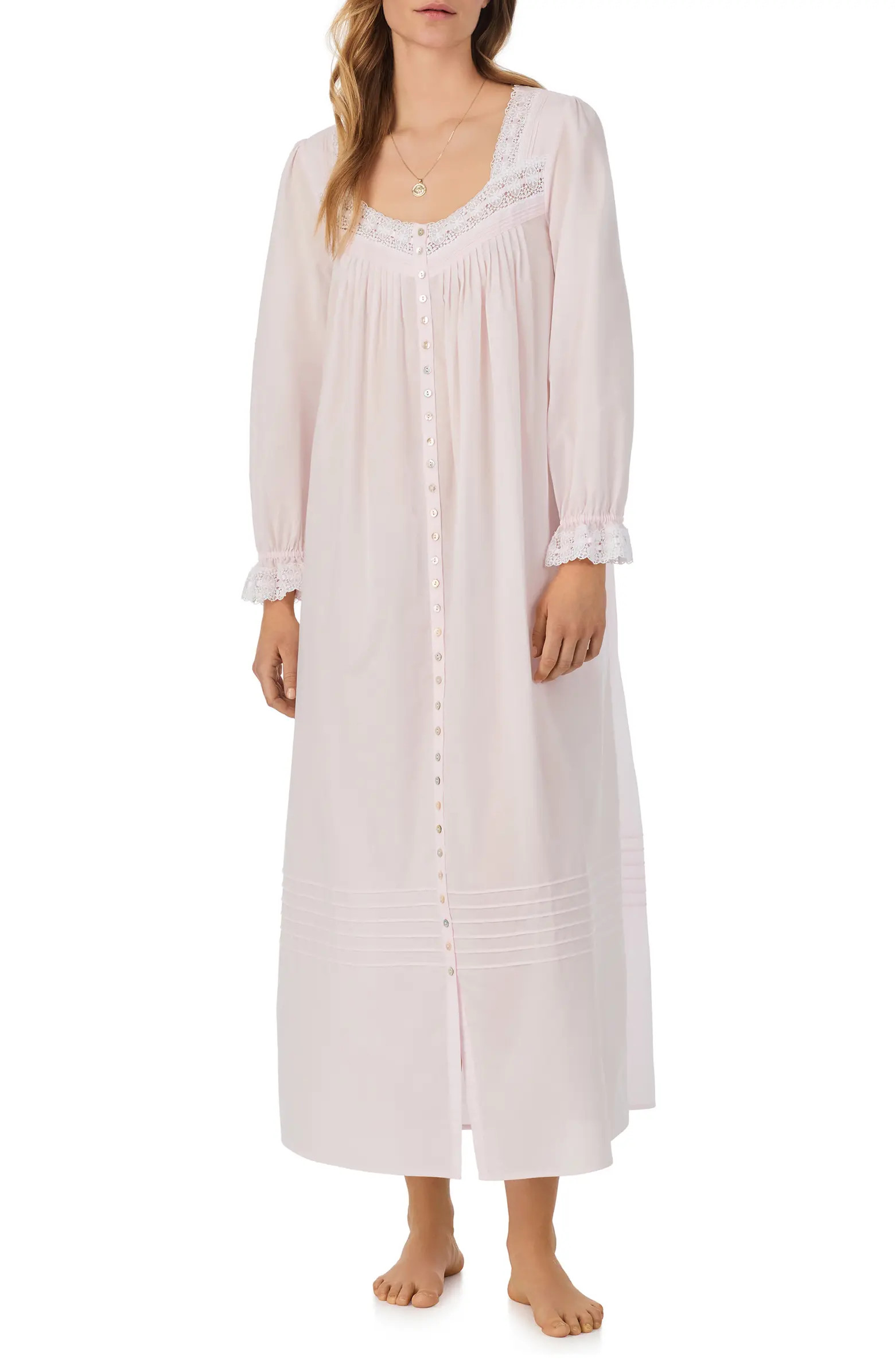 Long Sleeve Cotton Lawn Nightgown | Nordstrom
