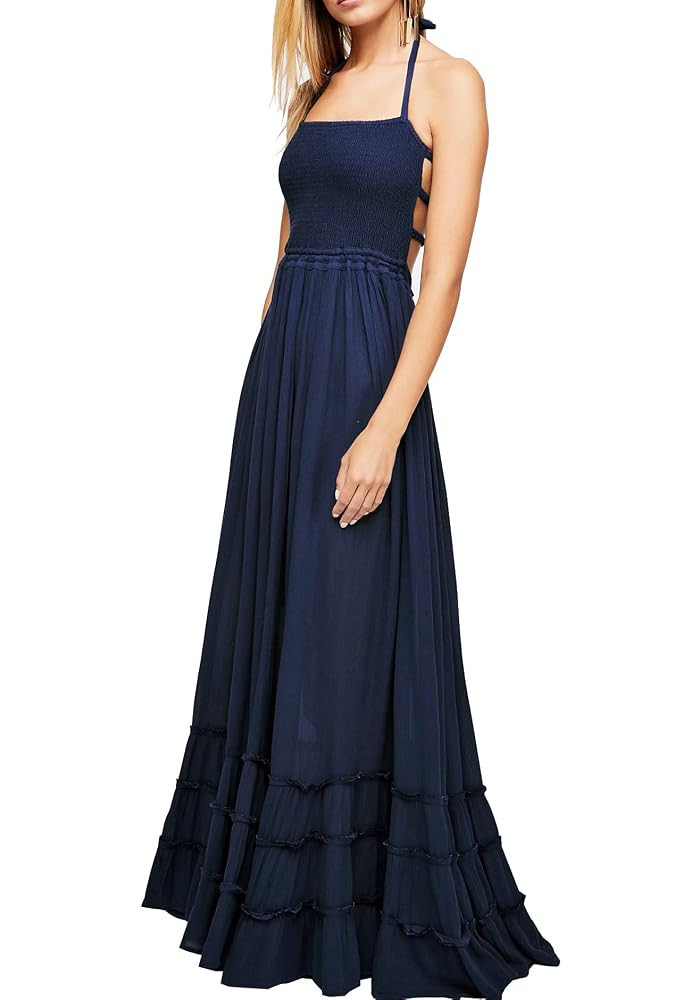 R.Vivimos Womens Summer Boho Sexy Backless Long Dresses | Amazon (US)