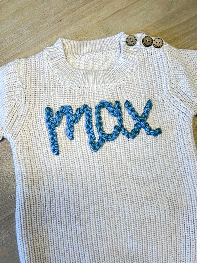 Custom Name Sweater Onsie Romper for Baby Toddler - FAST SHIPPING - Personalized - Baby Shower Gi... | Etsy (US)
