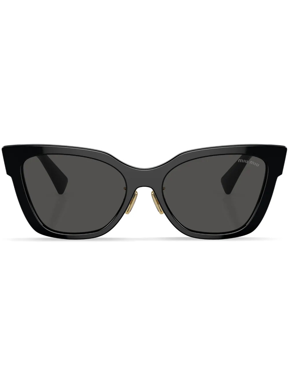 Miu Miu Eyewear logo-lettering Butterfly Sunglasses | Black | FARFETCH | Farfetch Global