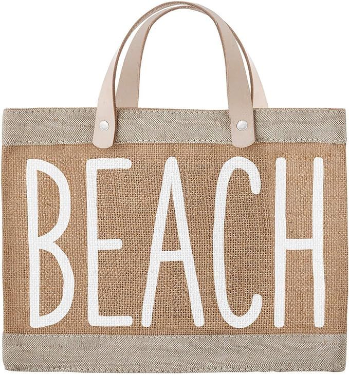 Creative Brands F2786 Hold Everything Waterproof Jute Tote Bag, Mini, Beach | Amazon (US)