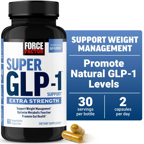 Force Factor Extra Strength GLP-1 Support with Lemon Flavonoid Blend, Chromium & Banaba Extract t... | Walmart (US)