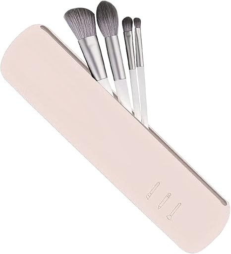 Travel Makeup Brush Holder - Silicone Makeup Brush Case Holder Reusable Portable Travel Makeup Br... | Amazon (US)