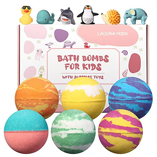 Bath Bombs with Surprise Inside for Boys, Girls & Toddler - Color Bath Tablets Gift Set for Kids, 6  | Amazon (US)