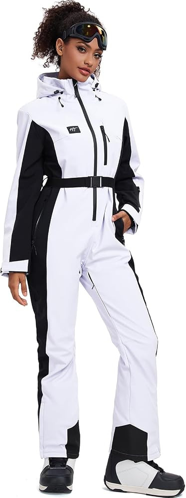 YEEFINE Women's Ski Suit One Piece Jumpsuits Snowsuits Waterproof Snowboard Suit Winter Outdoor S... | Amazon (US)