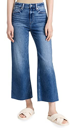 PAIGE Women's Anessa Raw Cuff Jeans, Rock Show Distressed, 29 | Amazon (US)