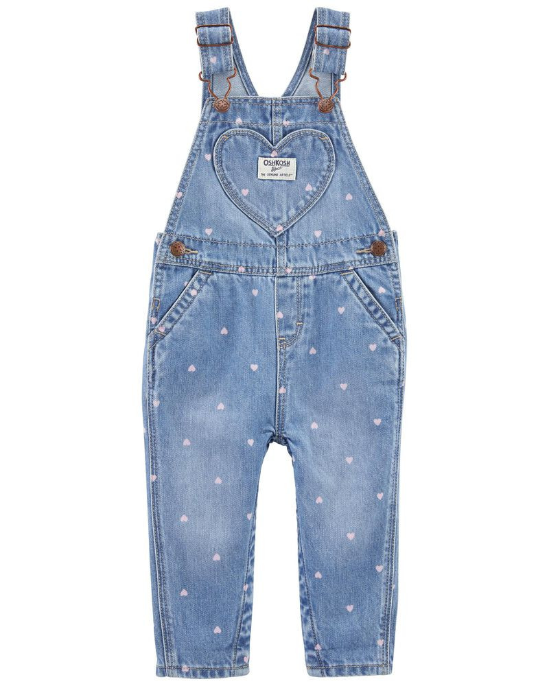 Baby Heart Print Denim Overalls | OshKosh B'gosh