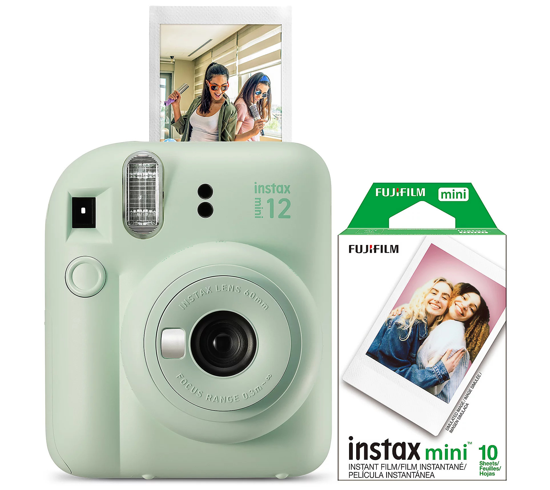 Fujifilm Instax Mini 12 Instant Print Camera w/ 10 Pack of Film | QVC