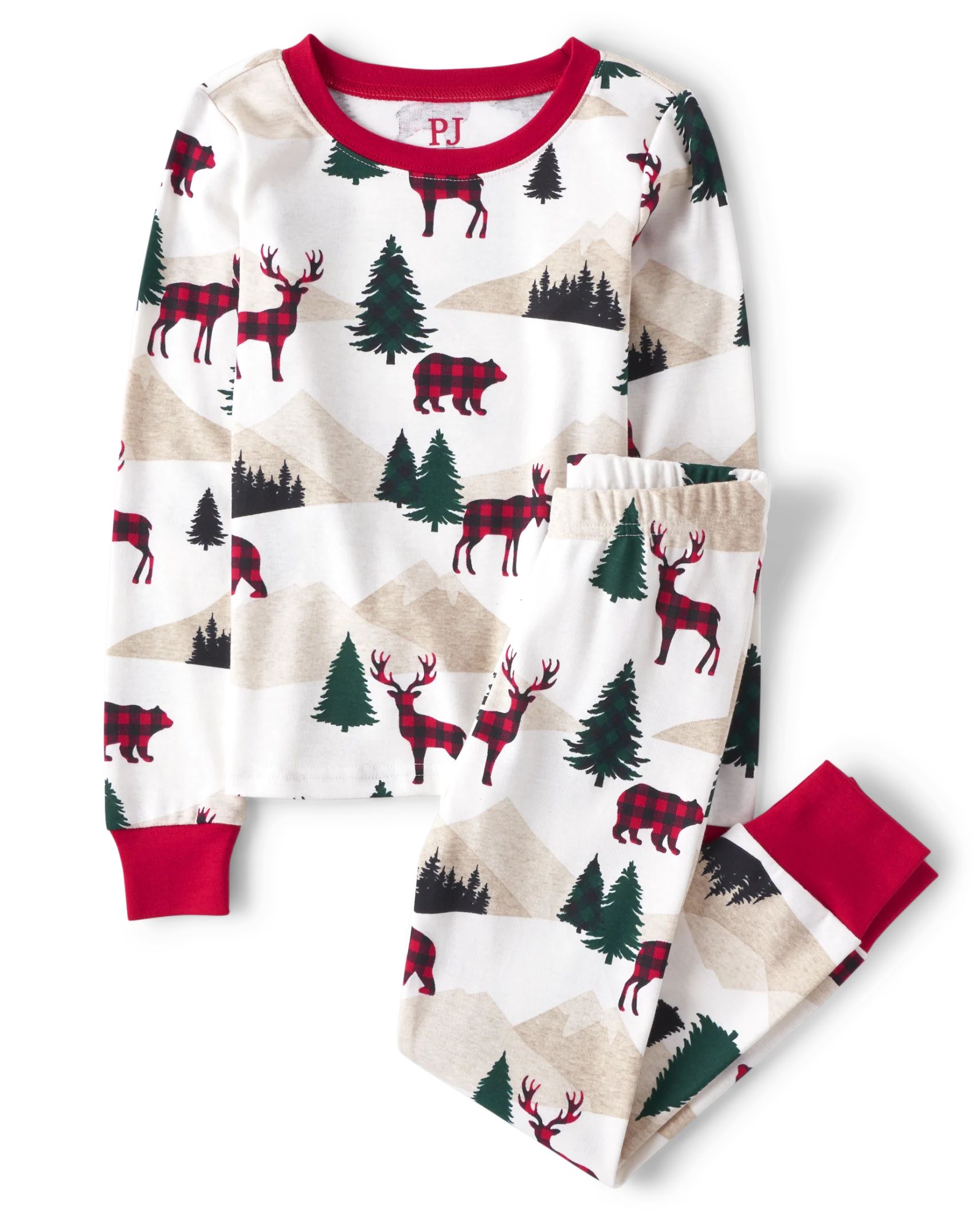 Unisex Kids Matching Family Mountain Snug Fit Cotton Pajamas - bunnys tail | PJ Place