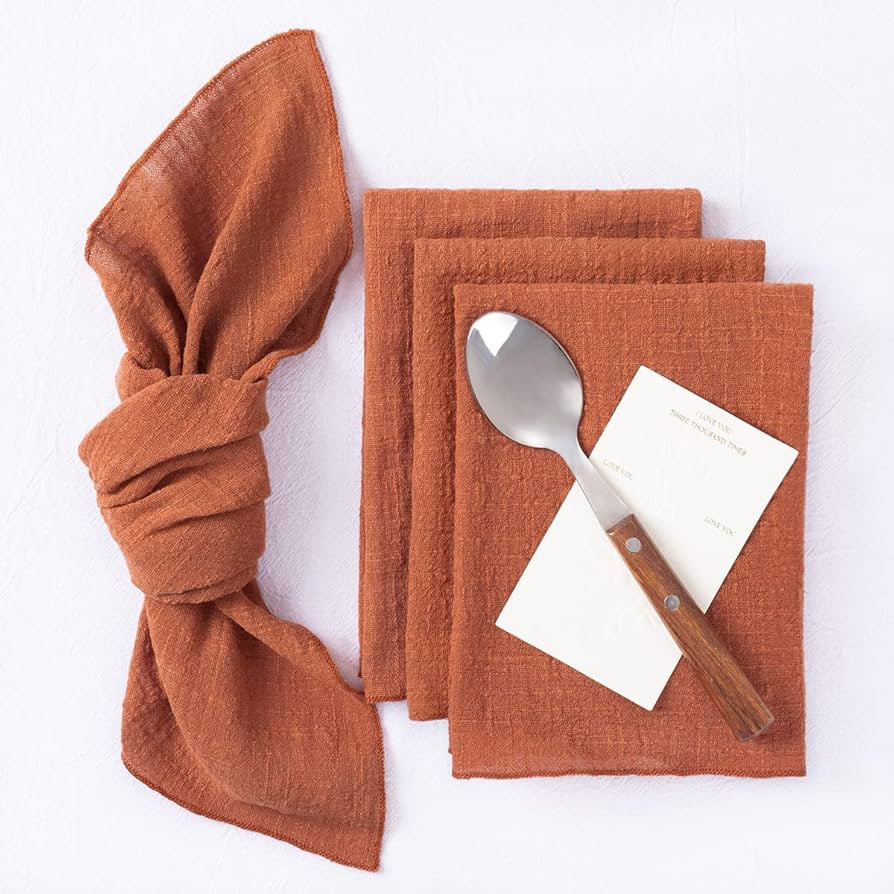 MLMW Gauze Cloth Napkins Set of 10 Soft Cotton Dinner Napkins 16.5"×16.5" Rustic Bulk Linen Napk... | Amazon (US)