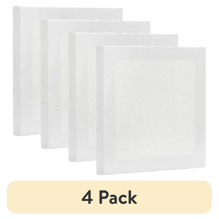 (4 pack) Mini Studio Canvas, 100% Cotton Acid Free White Canvas, 4"X4", 1 Piece, Academic Canvas,... | Walmart (US)