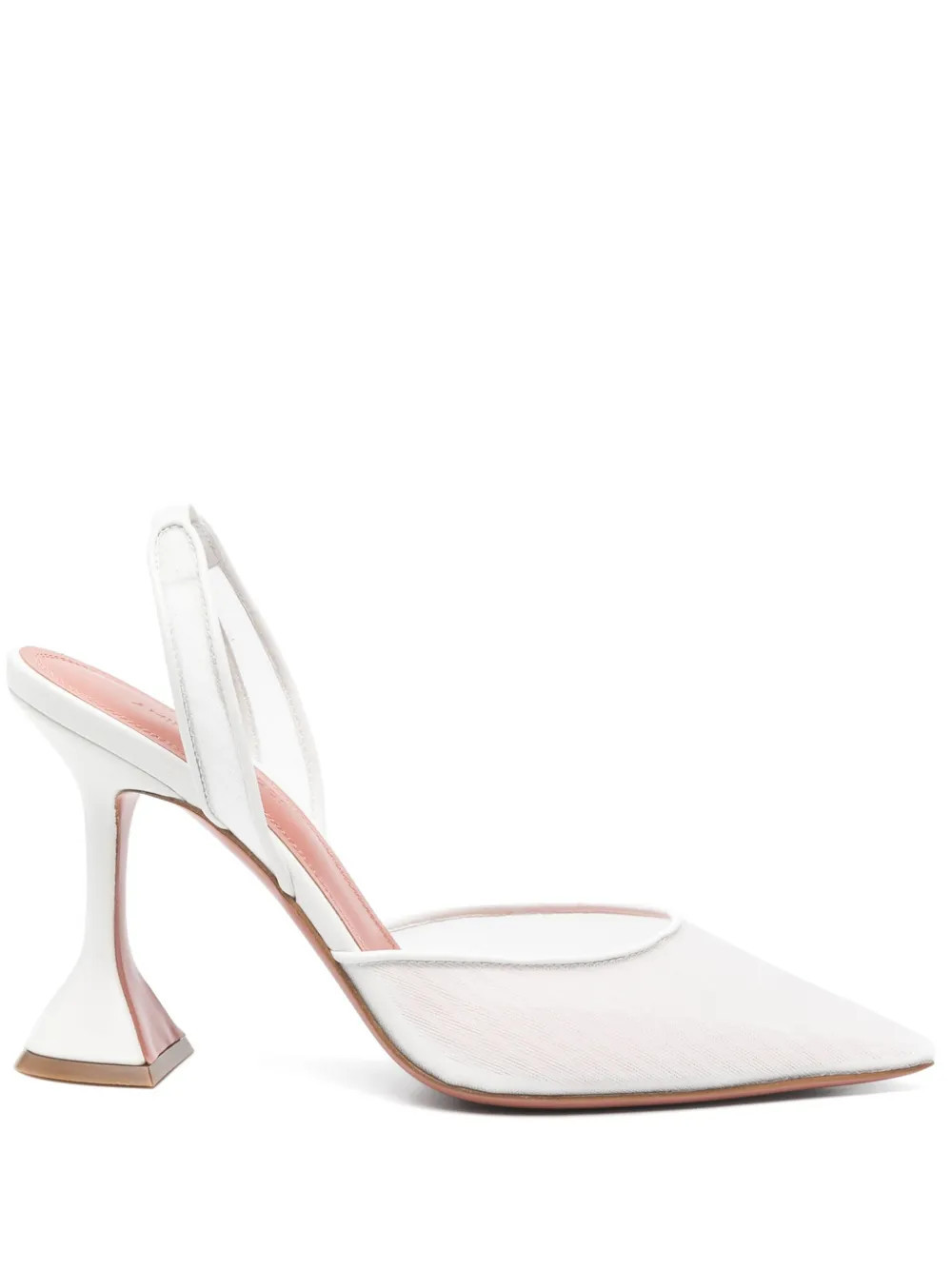 Amina Muaddi 100mm Holli pumps - White | Farfetch Global