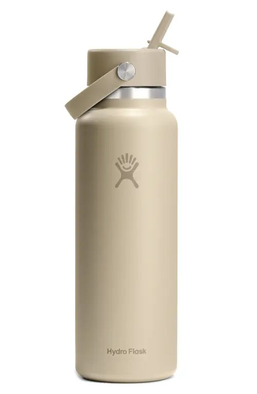 Hydro Flask 40-Ounce Wide Mouth Flex Straw Cap Bottle in Oat at Nordstrom | Nordstrom