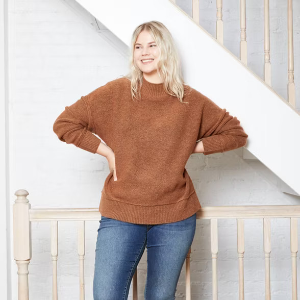 Women's Mock Turtleneck Pullover Sweater - Universal Thread™ | Target