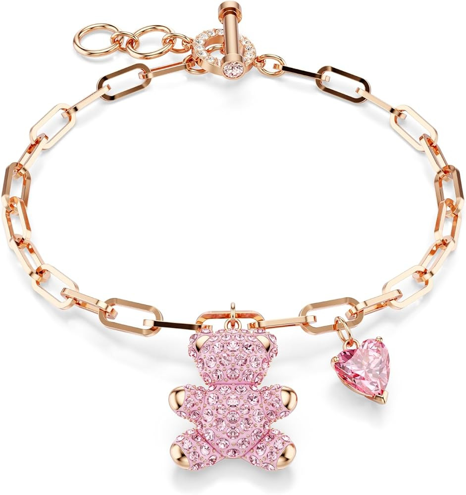 Swarovski Teddy bracelet Bear, Pink, Rose gold-tone finish | Amazon (US)