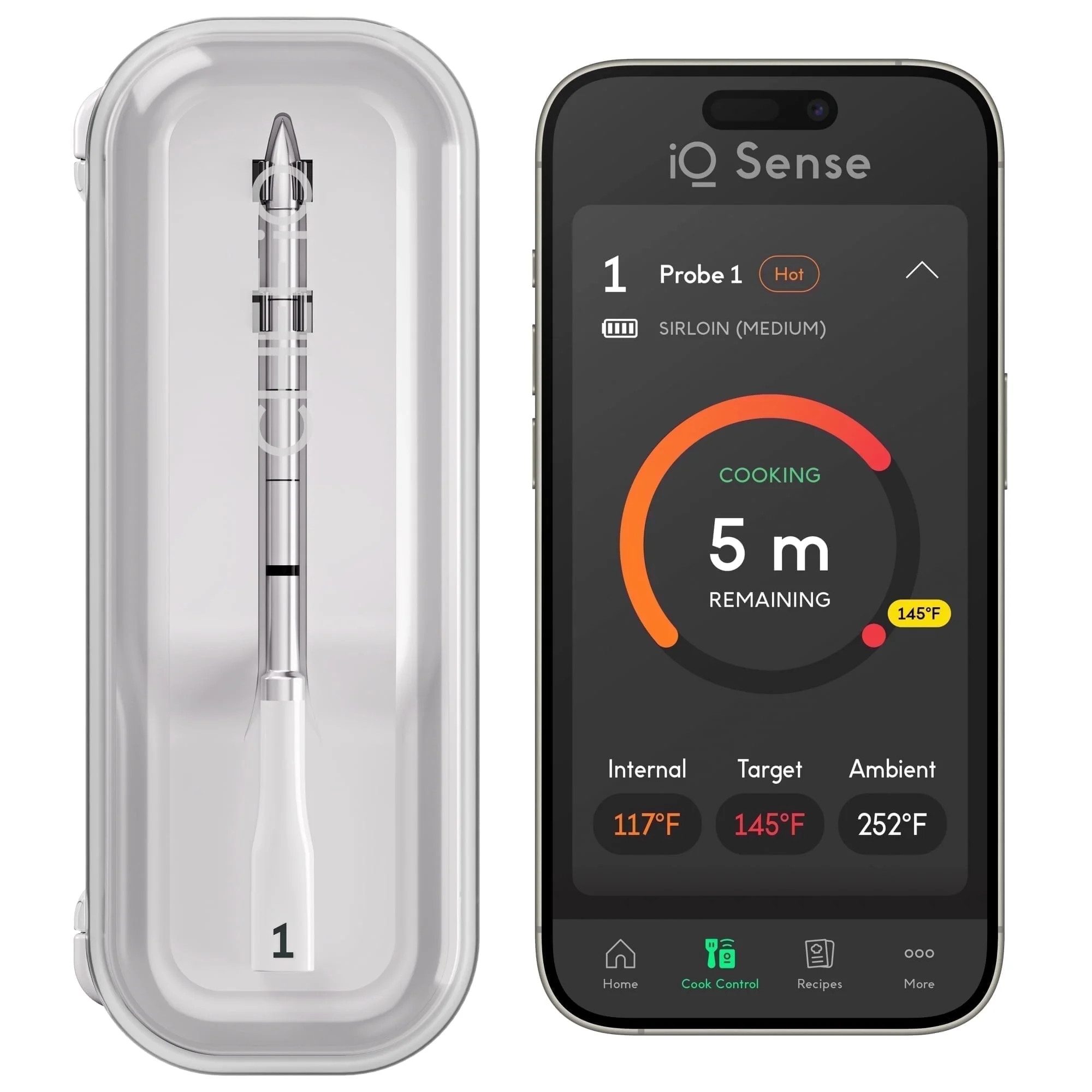 iQ Sense by CHEF iQ Smart Wireless Thermometer, WiFi Unlimited Range, 5 Sensors, Ultra-Thin Probe... | Walmart (US)