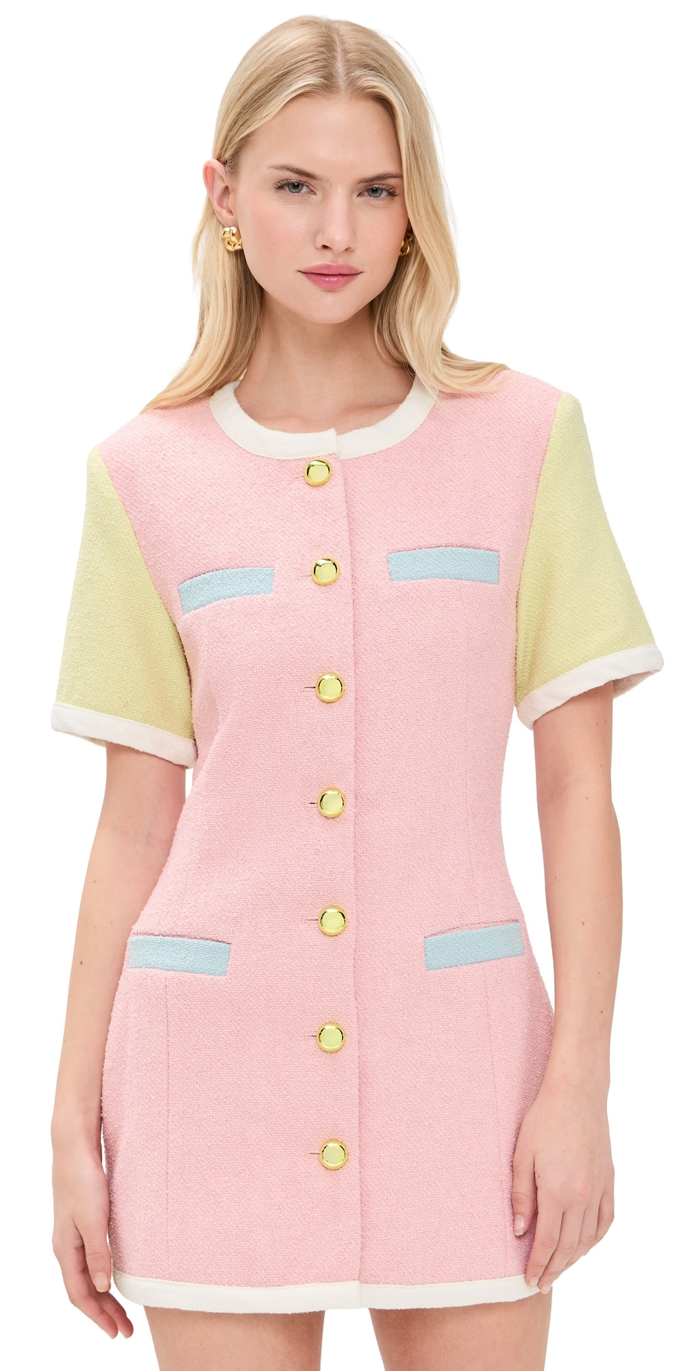 MAUDE CLUB Taylor Dress Pink Multi S | Shopbop