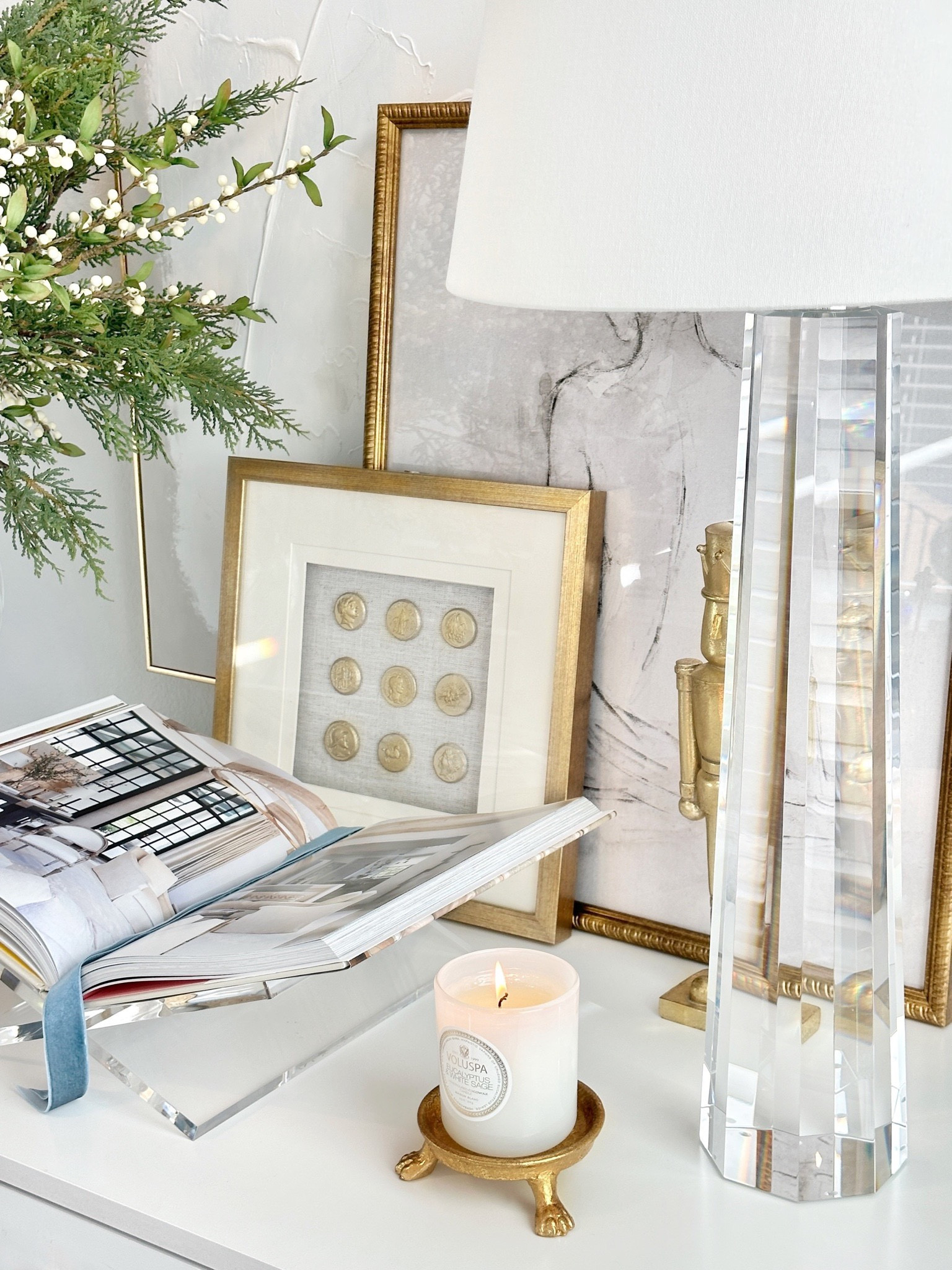 Gold clawfoot candle tray dish 

#LTKfindsunder50 #LTKhome #LTKsalealert