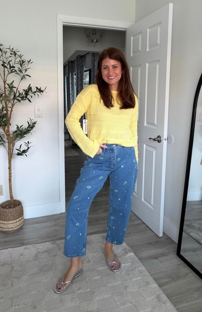 This outfit is Walmart… I’ll say it louder THIS OUTFIT IS WALMART! I am completely blown away by this top and I wear it all the time, but paired with these floral jeans 😍. I am so impressed with the affordability of their clothes and the quality is still top notch. 
Affordable mom outfit 

#LTKmomlife #LTKOver40 #LTKSeasonal