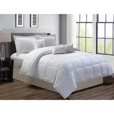 Home Mart Goods White Queen Size 7-piece Down Alternative Comforter Set | Target
