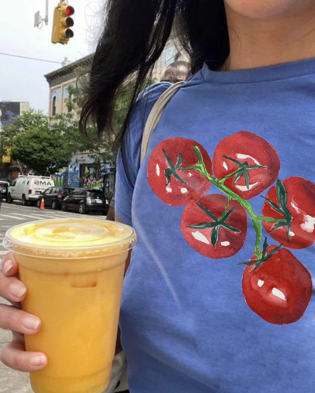 Tomatoes Painted Fruit Baby Tee, Coquette Style, Vintage Graphic, Pinterest Aesthetic, 90s Top, Y... | Etsy (US)