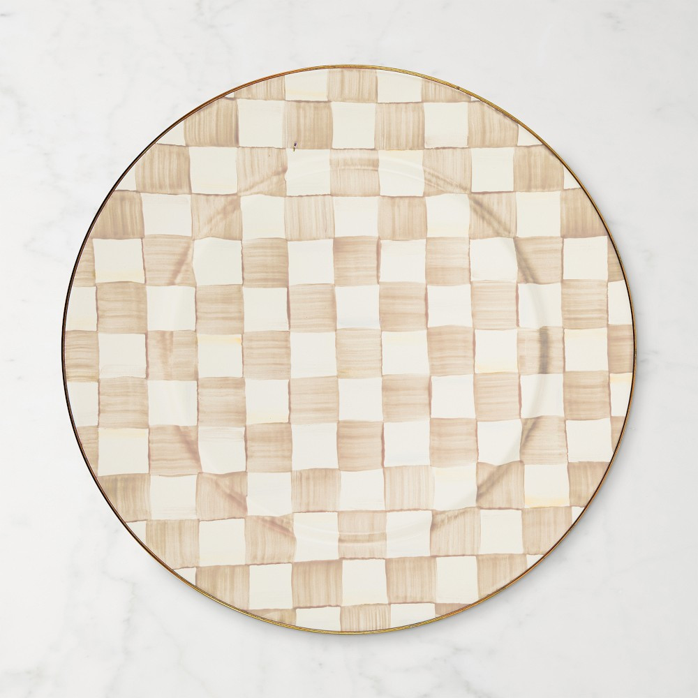 MacKenzie-Childs Mocha Check Serving Platter | Williams-Sonoma