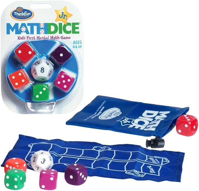 ThinkFun Math Dice Junior Game - Engaging Math Skills Builder | Perfect for Kids Aged 6+ | Aids i... | Amazon (US)