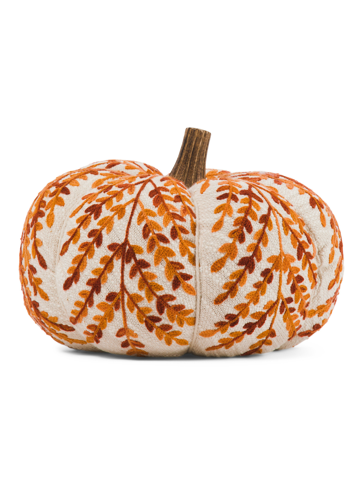 10x8 Fabric Embroidered Pumpkin | TJ Maxx