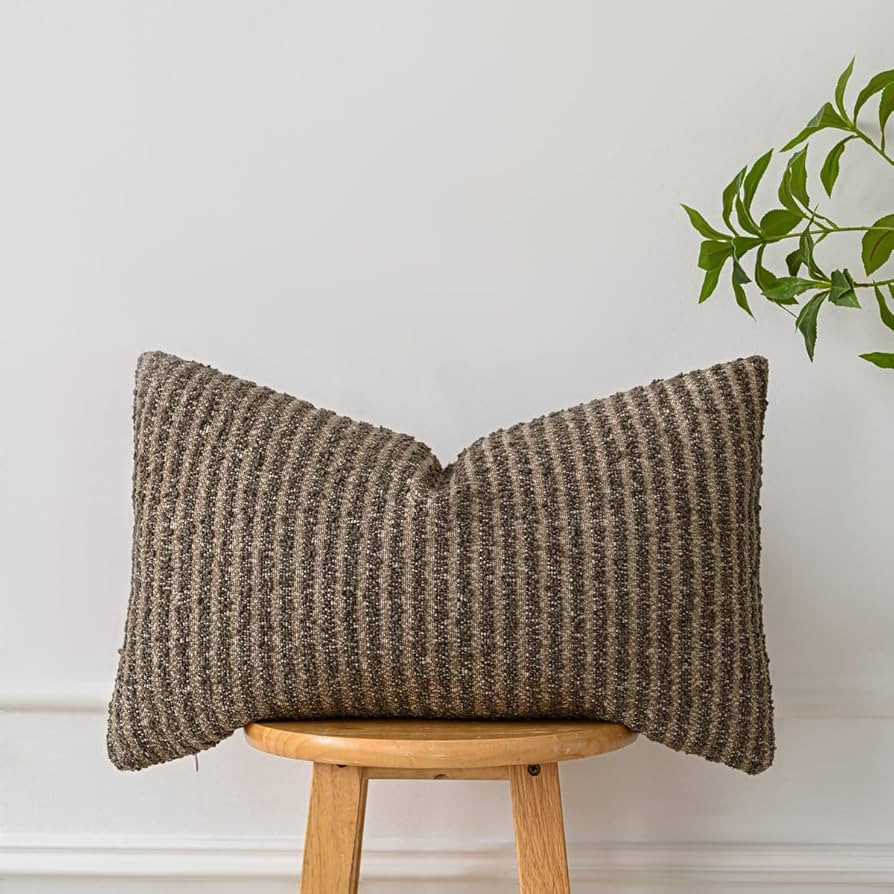 Sanmetex Lumbar Pillow Covers 12x20 Inches, Textured Boucle Decorative Rectangle Pillows Covers, ... | Amazon (US)