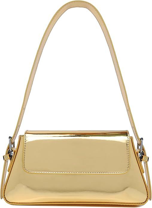 Women Small Shoulder Bag Cute Hobo Tote Handbag Evening Clutch Bag Y2k Sparkly Silver Purse for P... | Amazon (US)