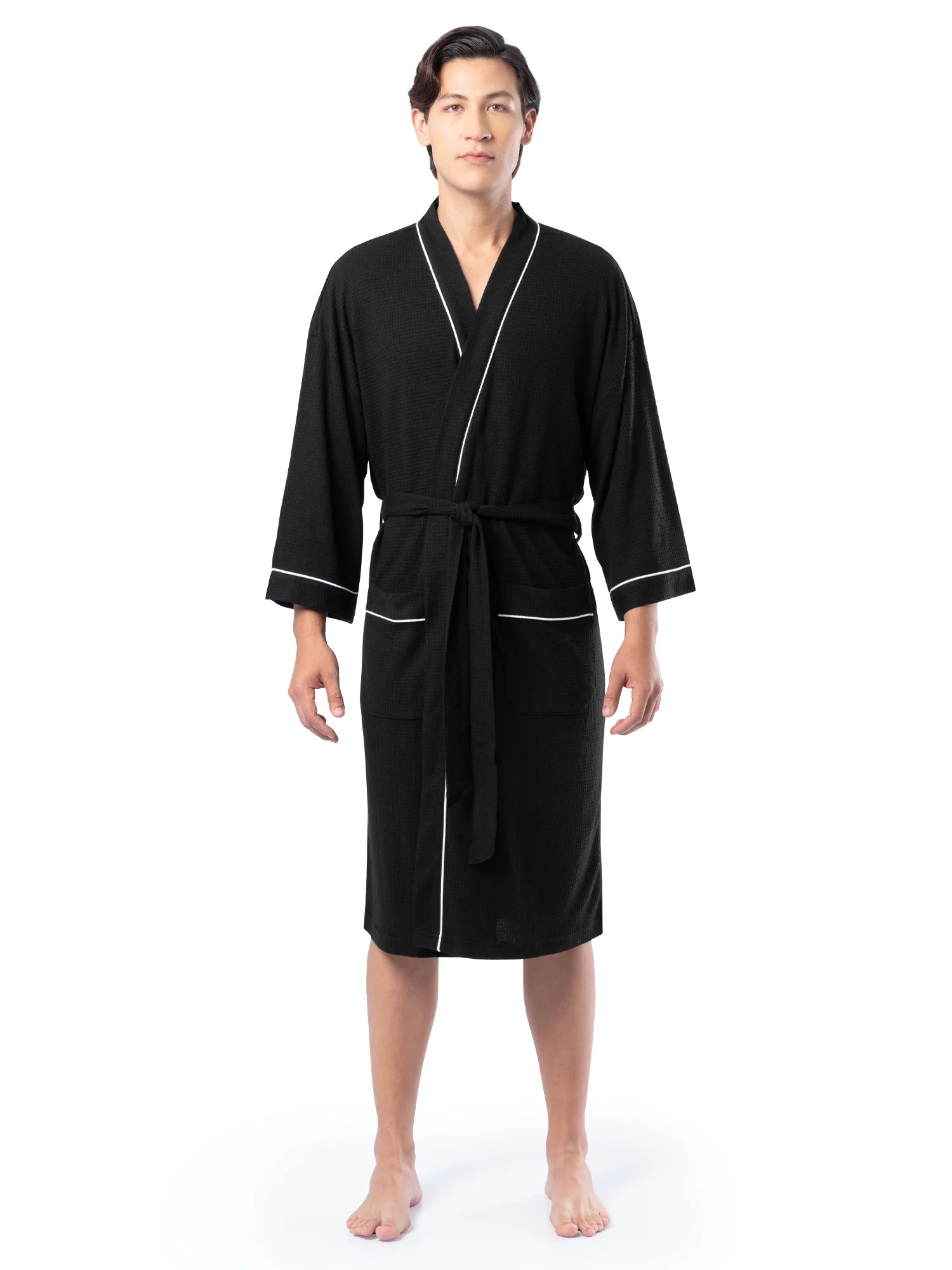 Fruit of the Loom Mens Beyondsoft Waffle Robe, One Size Fits Most and 2X/3X | Walmart (US)