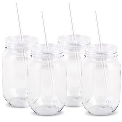 Plastic Mason Jars 16oz. (8) | Amazon (US)