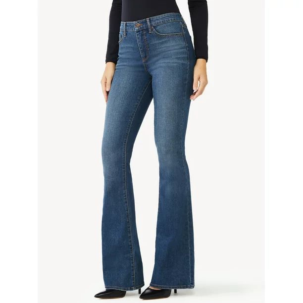 Sofia Jeans By Sofia Vergara Women's Melisa High Rise Zip Fly Flare - Walmart.com | Walmart (US)