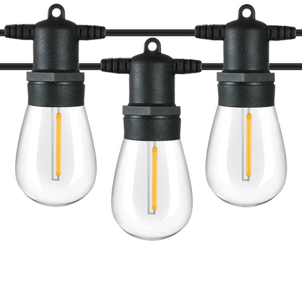 Shults 48' Outdoor LED 15 - Bulb Standard String Light (End to End Connectable) | Wayfair Professional