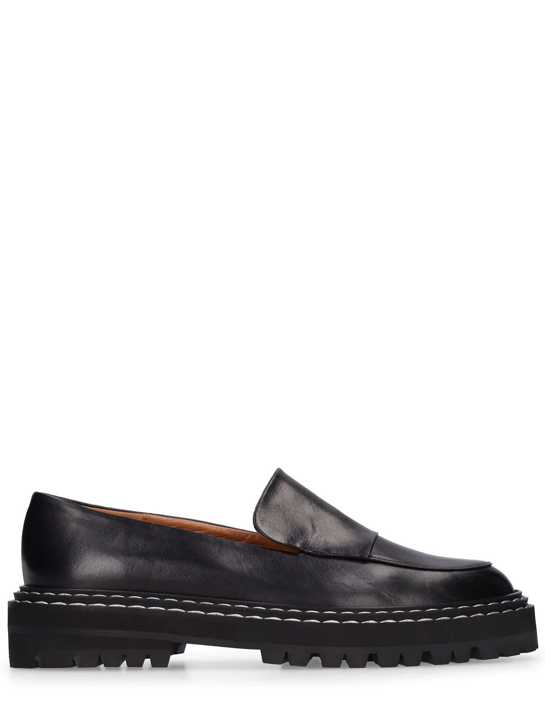 Atp Atelier - 30mm manduria leather loafers - Black | Luisaviaroma | Luisaviaroma