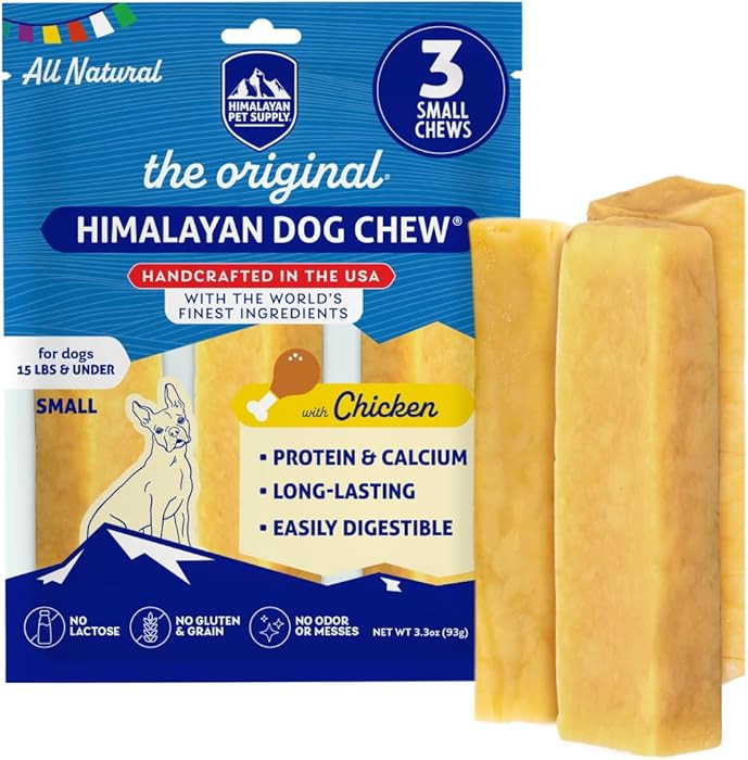 Himalayan Chew Original Yak Cheese Chew, Chicken, 3 Small Sticks, 1.1 oz, Gluten Free, Healthy Tr... | Amazon (US)