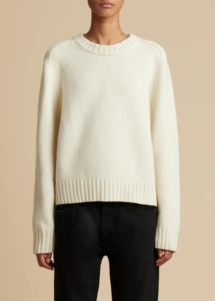 The Mae Sweater in Cloud | Khaite