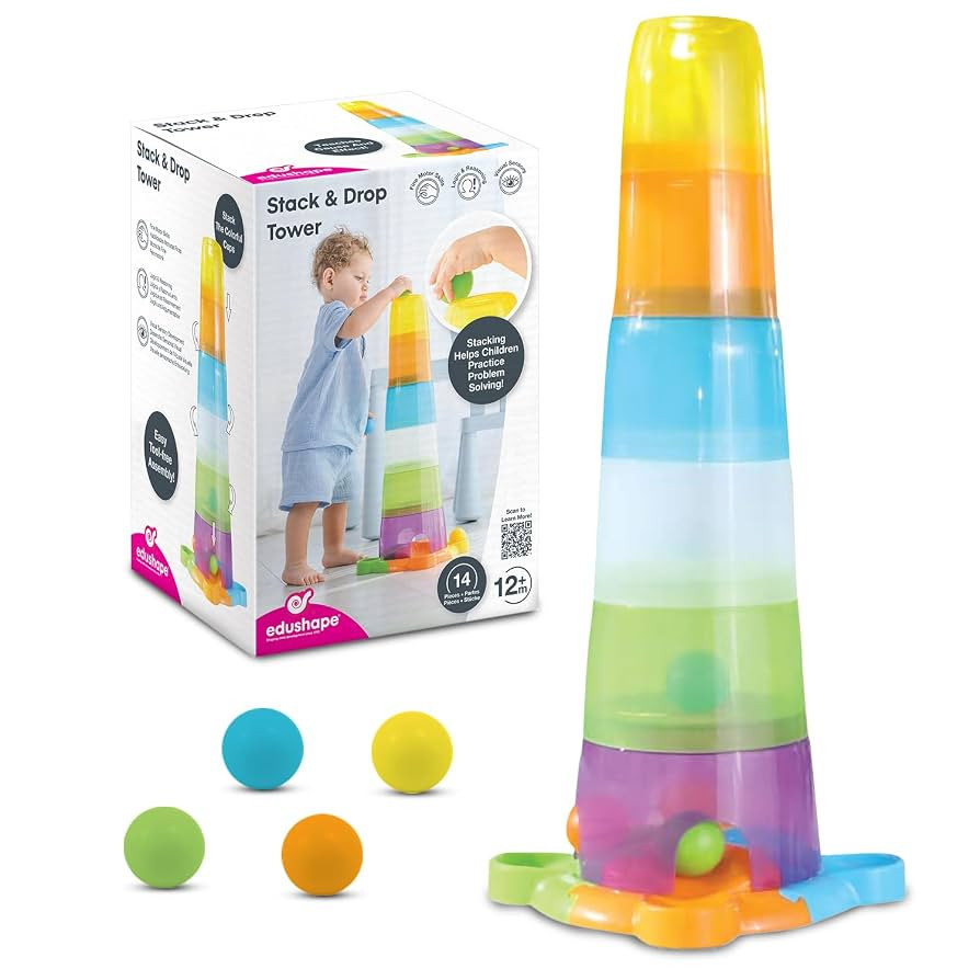 Edushape Stack & Drop Tower, Multi | Amazon (US)