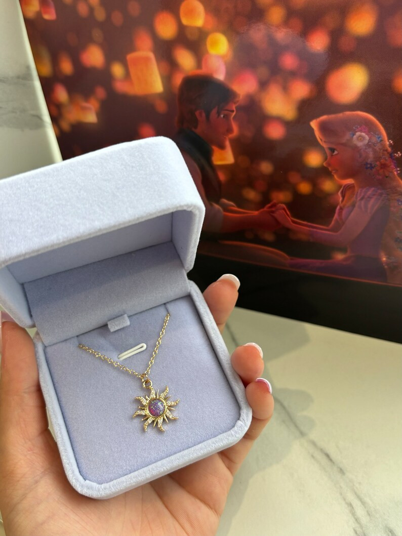 Rapunzel Sun Themed Necklace and Bracelet gold and Silver From the Movie Tangled - Etsy | Etsy (US)