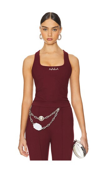 Nameplate Racerback Tank Top in Burgundy | Revolve Clothing (Global)