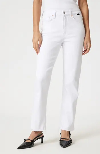 New York Raw Hem High Waist Straight Leg Jeans | Nordstrom
