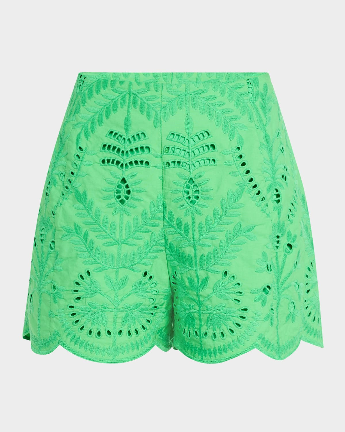 Fable Eyelet-Embroidered Cotton Shorts | Neiman Marcus