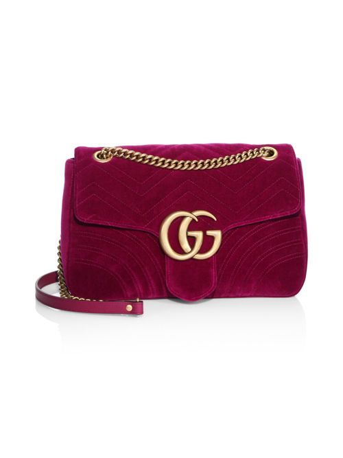 GG 2.0 Medium Quilted Velvet Shoulder Bag | Saks Fifth Avenue (CA)
